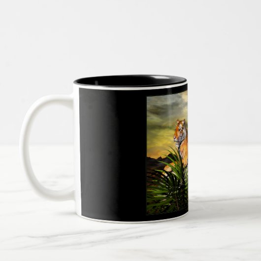 Tijger, tijger, verbluffende heldere Mok (Links)