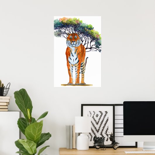 Tijger, tijger, verbluffende helderheid poster (Thuiskantoor)