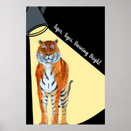 Tijger, tijger, verbluffende helderheid poster