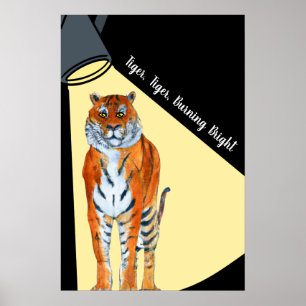 Tijger, tijger, verbluffende helderheid poster