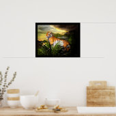 Tijger, tijger, verbrand helder Poster (Keuken)