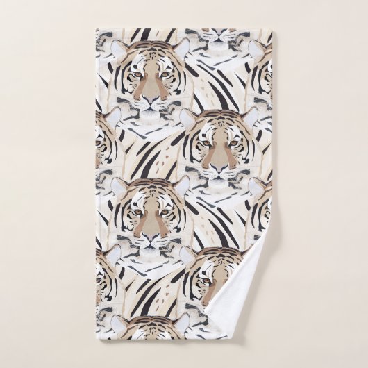 Tijger, tijgergezicht, symbool van 2022 bad handdoek (Handdoek)