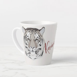Tijger, tijgergezicht, symbool van 2022 latte mok