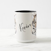 Tijger, tijgergezicht, symbool van 2022 mok (Midden)