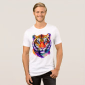 tijger Tri-Blend shirt (Voorkant volledig)