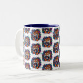 Tijger Tweekleurige Koffiemok (Voorkant links)