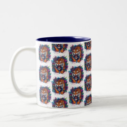 Tijger Tweekleurige Koffiemok (Links)