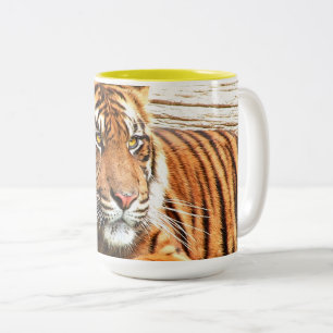 tijger tweekleurige koffiemok