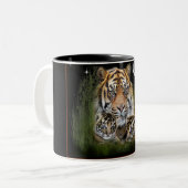 tijger tweekleurige koffiemok (Voorkant links)