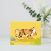 Tijger uit mijn wereld dierentuin briefkaart (Staand voorkant)