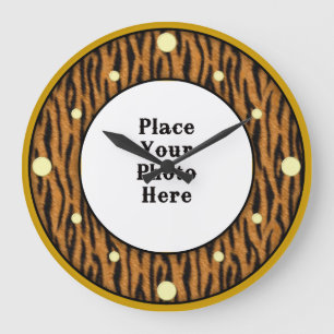 Tijger uw foto wandklok