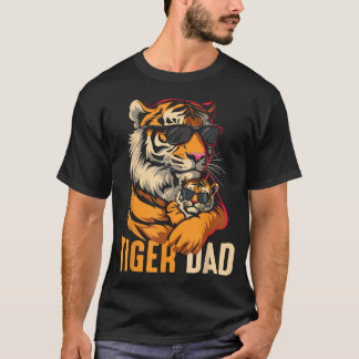 Tijger Vader Grappige Vaderdag Papa Tijgers T-shirt