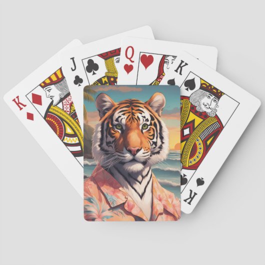 Tijger Vakantie Pokerkaarten (Achterkant)