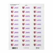 Tijger Valentijnsdag Etiket (Full Sheet)