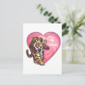 Tijger Valentijnsdag Feestdagenkaart (Staand voorkant)