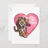 Tijger Valentijnsdag Feestdagenkaart (Voorkant / Achterkant)