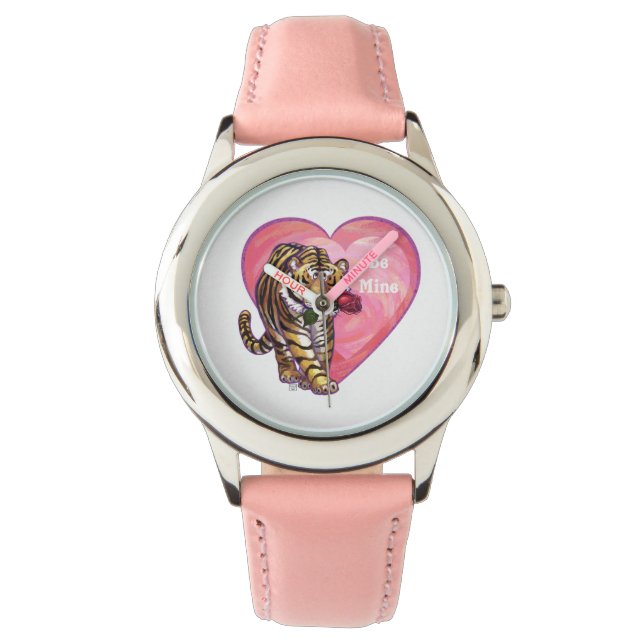 Tijger Valentijnsdag Horloge (Voorkant)