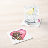 Tijger Valentijnsdag Kartonnen Onderzetters (Insitu)