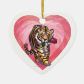 Tijger Valentijnsdag Keramisch Ornament (Voorkant)