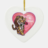 Tijger Valentijnsdag Keramisch Ornament (Voorkant)