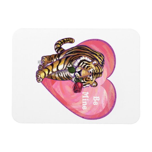Tijger Valentijnsdag Magneet (Horizontaal)