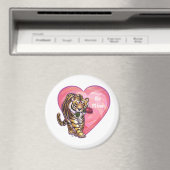 Tijger Valentijnsdag Magneet (Insitu (Vaatwasser))