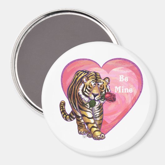 Tijger Valentijnsdag Magneet (Voorkant / Achterkant)