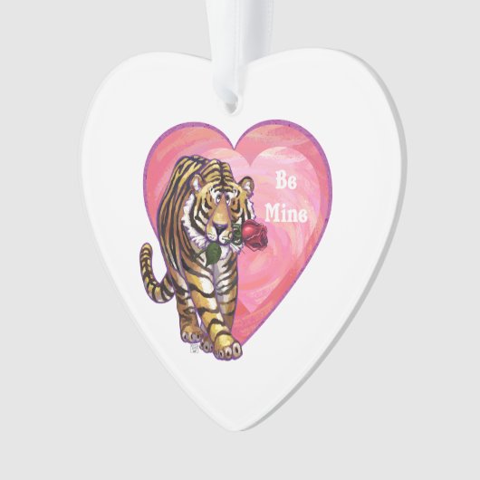 Tijger Valentijnsdag Ornament (voorkant)