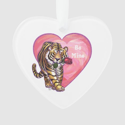 Tijger Valentijnsdag Ornament (voorkant)
