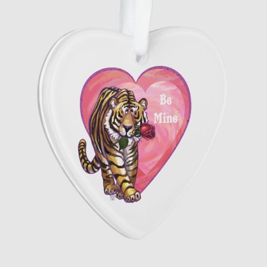 Tijger Valentijnsdag Ornament (voorkant)