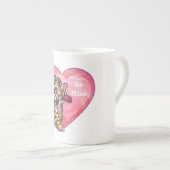 Tijger Valentijnsdag Porselein Kop (Voorkant rechts)