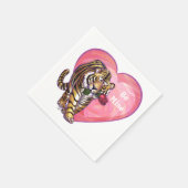 Tijger Valentijnsdag Servetten (Hoek)