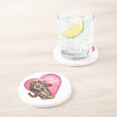 Tijger Valentijnsdag Zandsteen Onderzetter (Zijkant)
