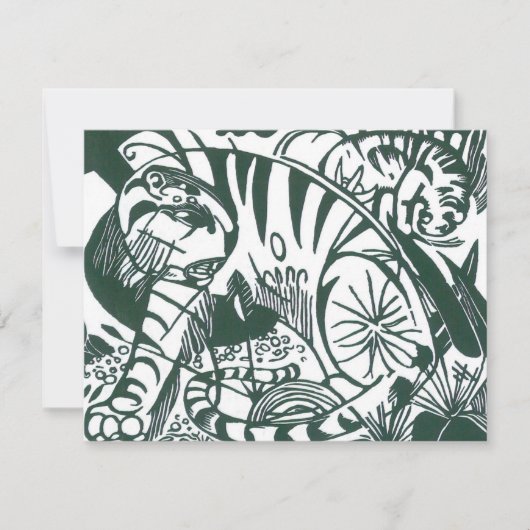Tijger van Franz Marc, Vintage Expressionisme Kuns (Voorkant)