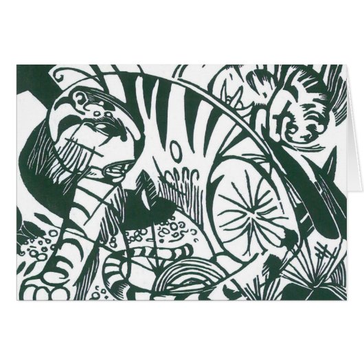 Tijger van Franz Marc, Vintage Expressionisme Kuns (Voorkant Horizontaal)