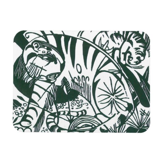 Tijger van Franz Marc, Vintage Expressionisme Kuns Magneet (Horizontaal)