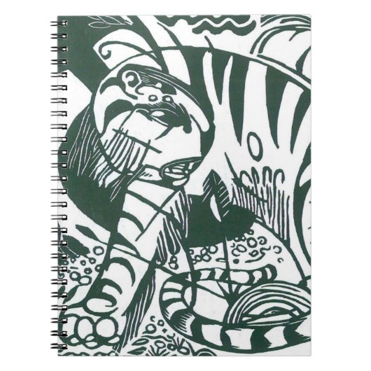 Tijger van Franz Marc, Vintage Expressionisme Kuns Notitieboek (Voorkant)