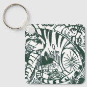 Tijger van Franz Marc, Vintage Expressionisme Kuns Sleutelhanger (Voorkant)