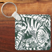 Tijger van Franz Marc, Vintage Expressionisme Kuns Sleutelhanger (Voorkant)