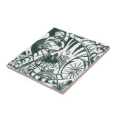 Tijger van Franz Marc, Vintage Expressionisme Kuns Tegeltje (Zijkant)