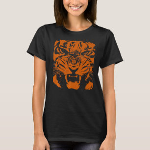 tijger vectorartistiek zwart en Oranje T-shirt