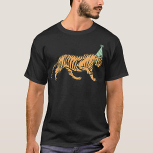Tijger Verjaardag Tijger Dier Kids Verjaardag T-shirt