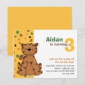 Tijger · Verjaardagsuitnodiging Uitnodiging Briefkaart (Voorkant / Achterkant)