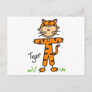 Tijger Verkleed T-shirts en Cadeaus Briefkaart