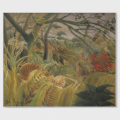 Tijger verrast in een tropisch Storm Cadeaupapier (Vlak)