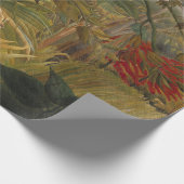 Tijger verrast in een tropisch Storm Cadeaupapier (Hoek)