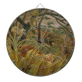 Tijger verrast in een tropisch Storm Dartbord