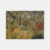 Tijger verrast in een tropisch Storm Fleece Deken (Voorkant (Horizontaal))