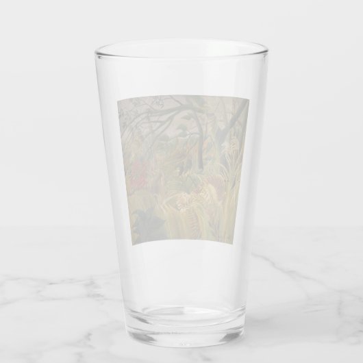 Tijger verrast in een tropisch Storm Glas (Achterkant)