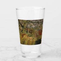 Tijger verrast in een tropisch Storm